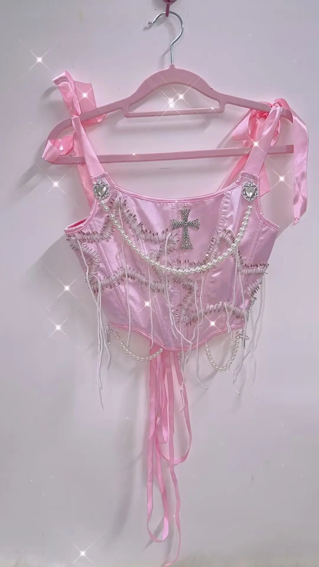 Heidi-Mode | Jahrgang Zur Spitzepe Fairy Grunge Halterneck Zur Spitzey2K Kleidung Y2K Crop Zur Spitze Goth Kleidung Y2K Zur Spitze Y2K Modey2K Mode Pink Zur Spitzepe Korsett Zur Spitzepe