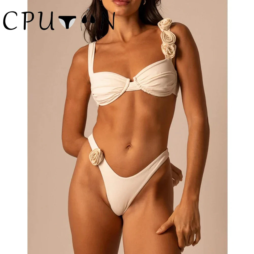 Heidi-Mode | Sexy Push-Up-Bikini-Set Hohe Taille Badeanzug Vintage Frauen Bademode Sommer Strandbekleidung Brasilianischer Biquini Bademode