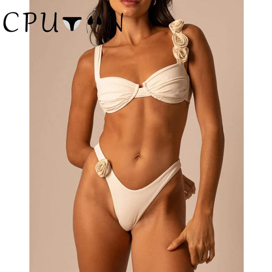 Heidi-Mode | Sexy Push-Up-Bikini-Set Hohe Taille Badeanzug Vintage Frauen Bademode Sommer Strandbekleidung Brasilianischer Biquini Bademode