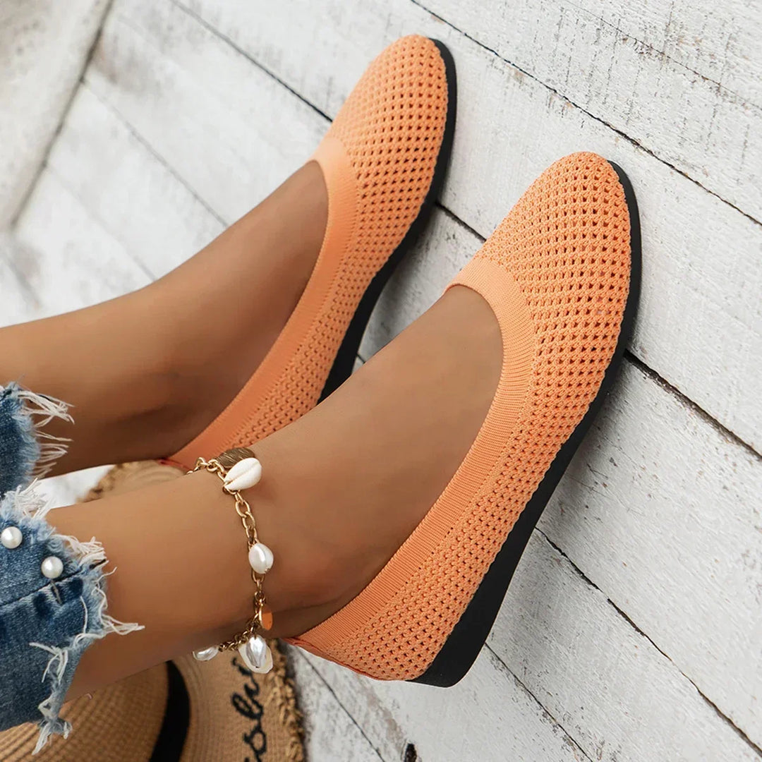 Heidi-Mode | Bequeme Mesh Ballerinas