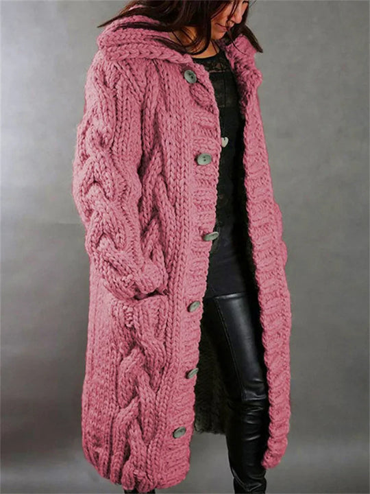 Heidi-Mode | Gemütliche Strickjacke mit Kapuze für Damen