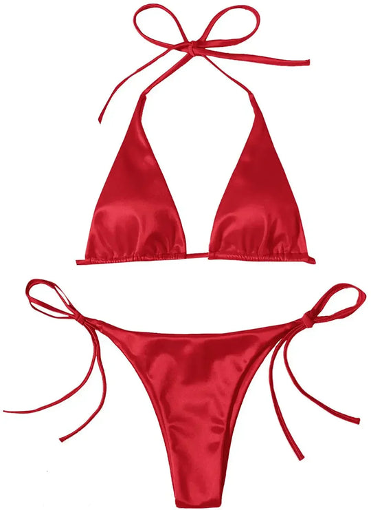 Heidi-Mode | Frauen Sexy Mikro Mini Bikini Thong Halter G String Bh Bikinis Set Badeanzug Rückenfrei Neu Badebekleidung Badeanzüge