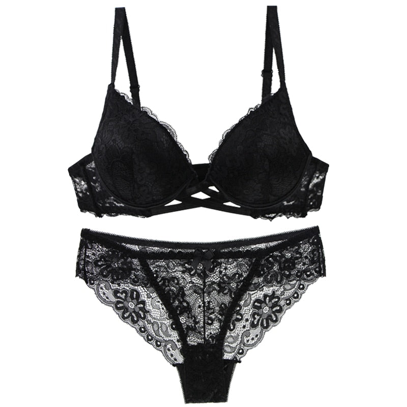 Heidi-Mode | Spitzen Set Unterwäsche Push Up