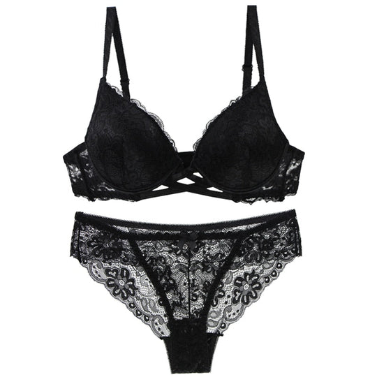 Heidi-Mode | Spitzen Set Unterwäsche Push Up
