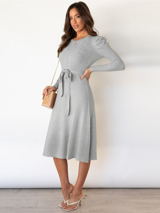 Strickkleid mit langen Ärmeln - 2024 Neuer Trend