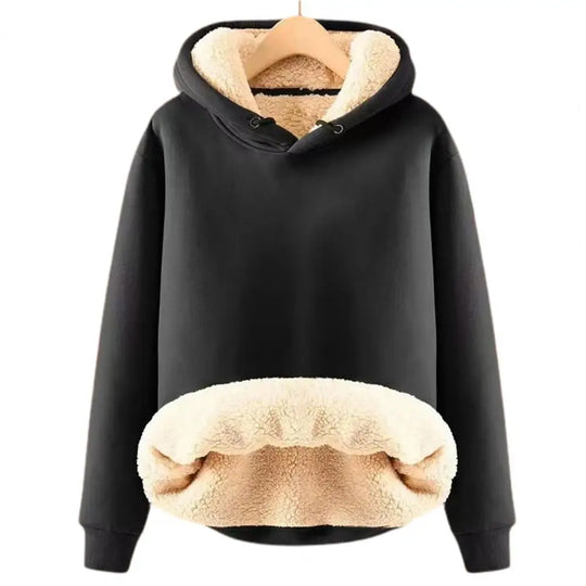 Heidi-Mode | Warmer Hoodie mit Fleece-futter Polyester und Sherpa Bequem und Trendy