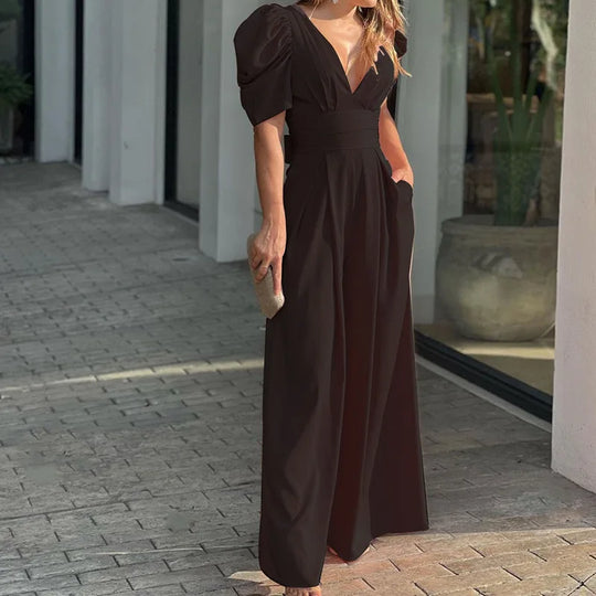 Heidi-Mode | Eleganter Jumpsuit mit Puffärmeln