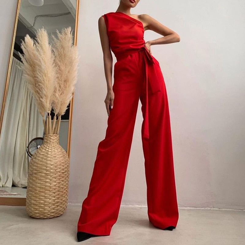 Eleganter Jumpsuit mit einer Schulter