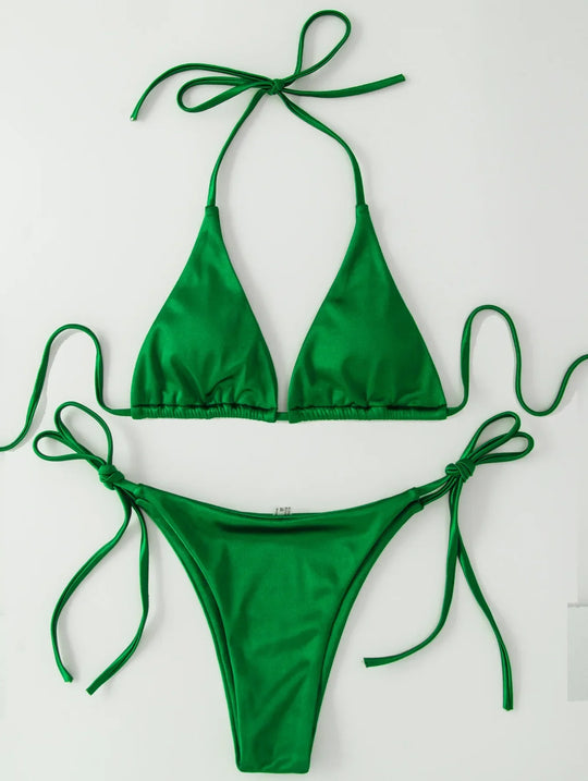 Heidi-Mode | Frauen Sexy Mikro Mini Bikini Thong Halter G String Bh Bikinis Set Badeanzug Rückenfrei Neu Badebekleidung Badeanzüge