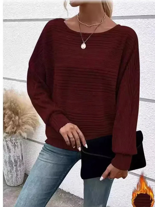 Heidi-Mode | Bequemer Gestreifter Pulli mit Weitem und Lässigem Schnitt