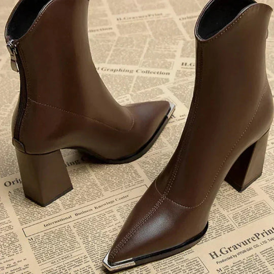 Heidi-Mode | Stiefel mit Hohem Absatz und Reißverschluss