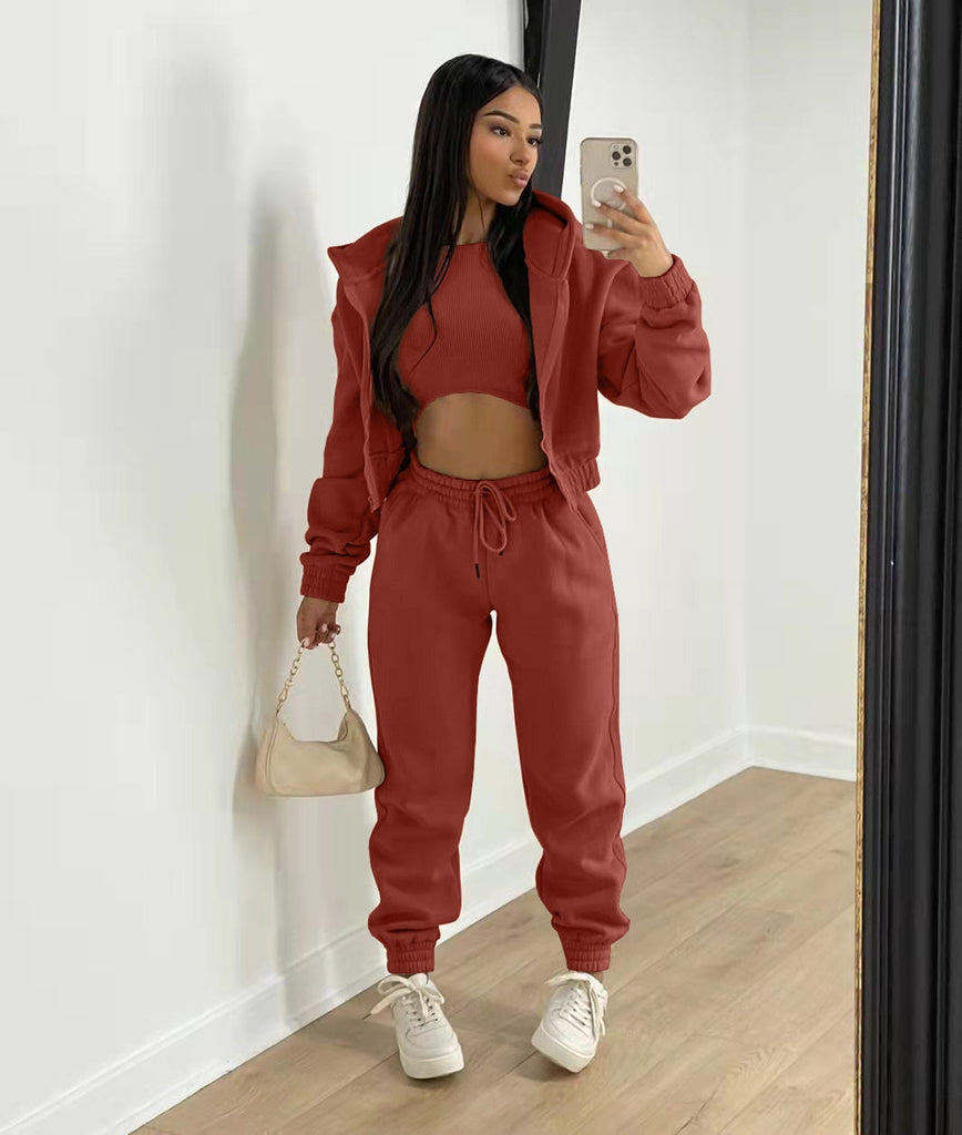 Bequemer 3-teiliges Jogginganzug für Damen