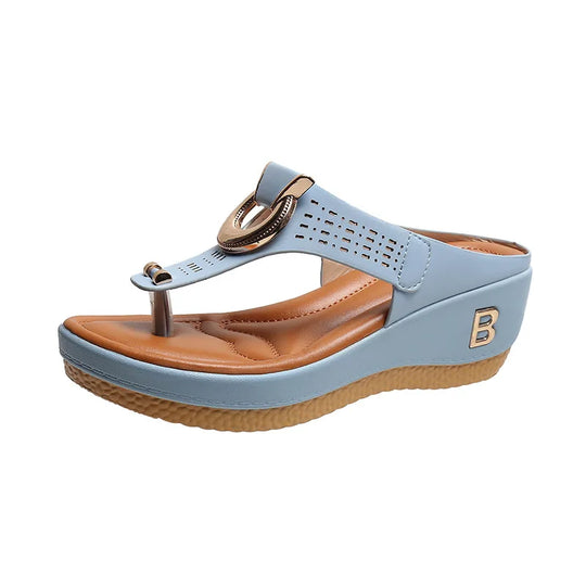 Heidi-Mode | Sommerschuhe, Große Plateausohlen, Rutschfest, Bequeme Strandschuhe