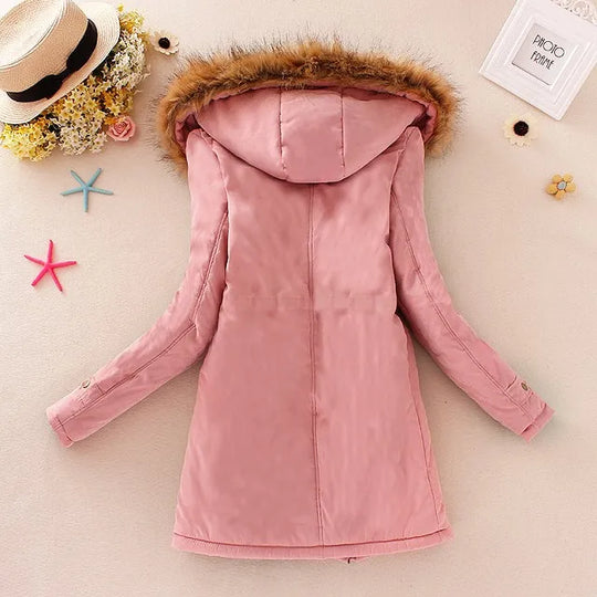 Heidi | Damen Parkajacke mit Kapuze und Fleecefutter mit Taschen
