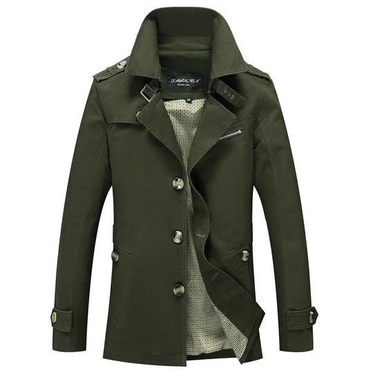 Heidi-Mode - Stylischer langer Herbst-Trenchcoat für Herren