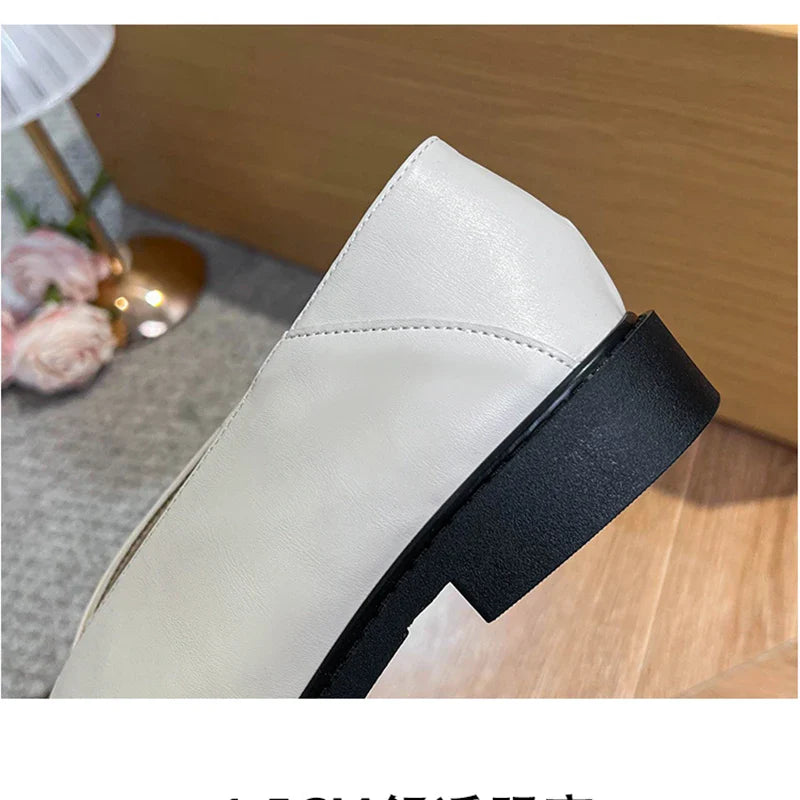 Heidi-Mode | Neue Frühlings Frauen Oberbekleidung Schuhe Quadrat Zehen Design Mary Jane Schuhe Frauen Bequem Niedrig Absatz Schuhe Arbeit Boot Schuhe
