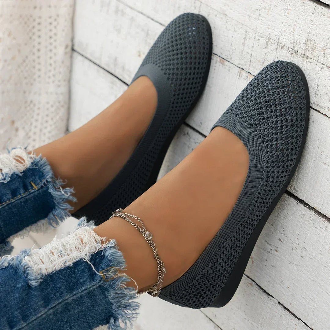 Heidi-Mode | Bequeme Mesh Ballerinas
