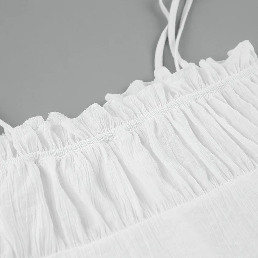 Heidi-Mode | Weiße Sommerkleid mit Schnürung