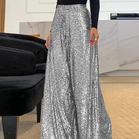 Heidi-Mode | Festliche Glitzer Weite Hose