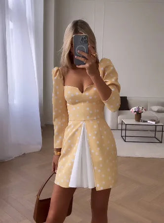 Heidi-Mode | Frauen Maxi Kleid Sommer Mode Lässig V-Ausschnitt Sling Nippet Taille Schlitz Lose Elegant Strand Sexy High Street Wear