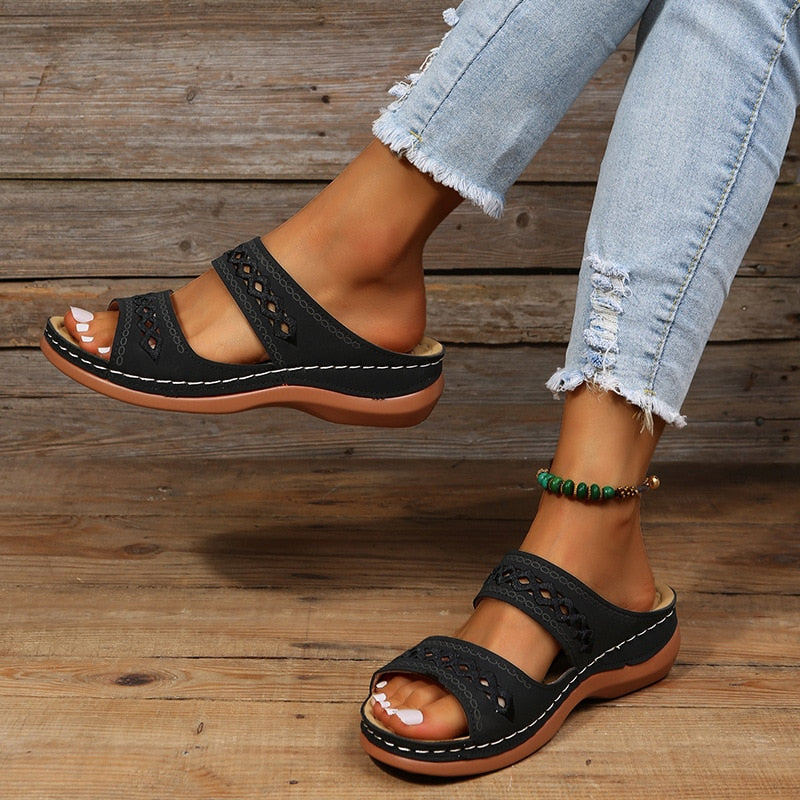 Heidi-Mode | Bequeme Damen Orthopädische Sandalen