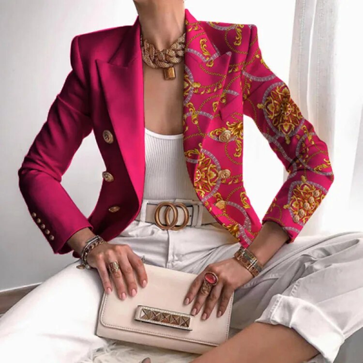 Heidi-Mode | Blazer Gedruckt In Der Taille
