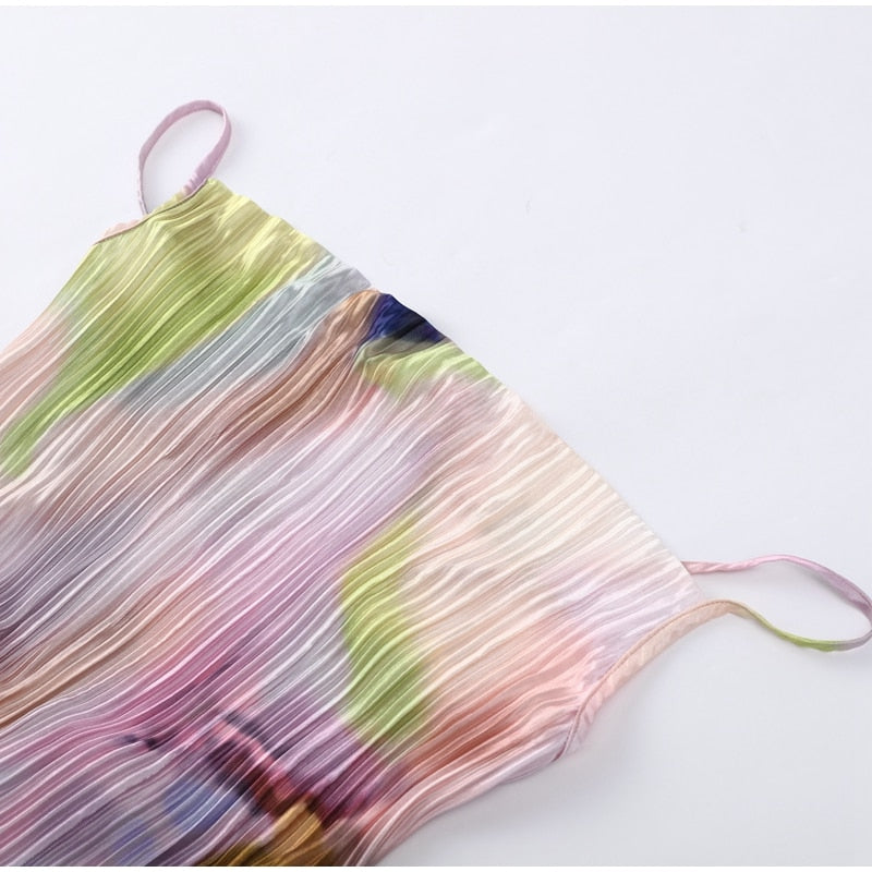 Heidi-Mode | Bedruckte Gefaltete Sling Sommerkleider