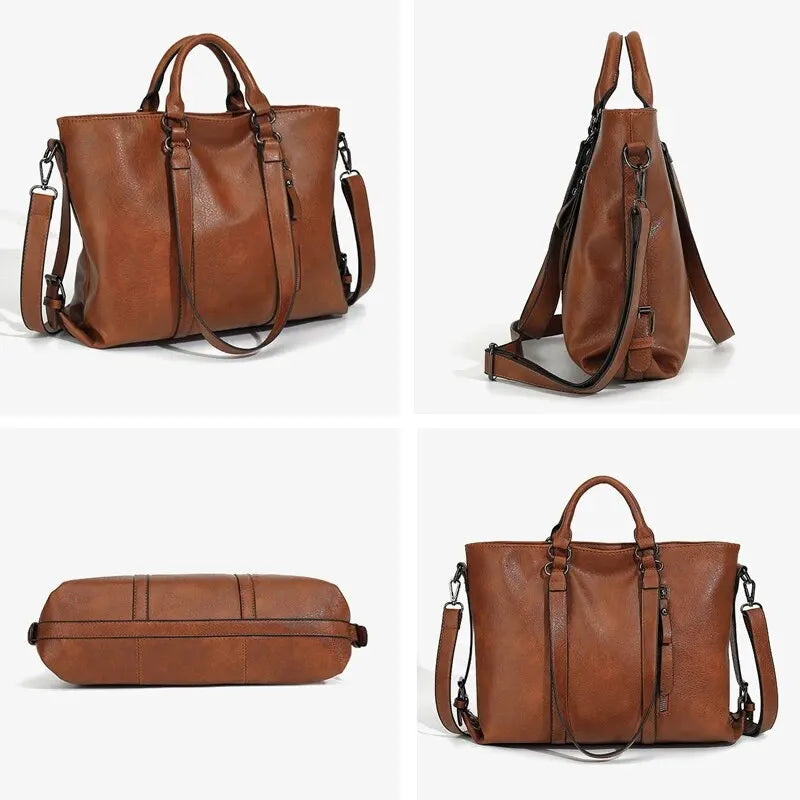 Heidi-Mode | Vintage Tote Tasche für Frauen Große Kapazität Handtasche Designer Handtasche Vintage Umhängetasche Marken Handtasche