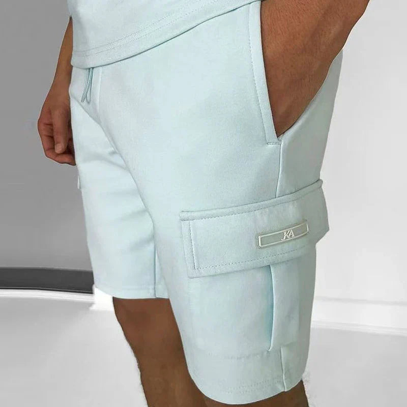 Heidi-Mode Solides Hemd Cargo Shorts