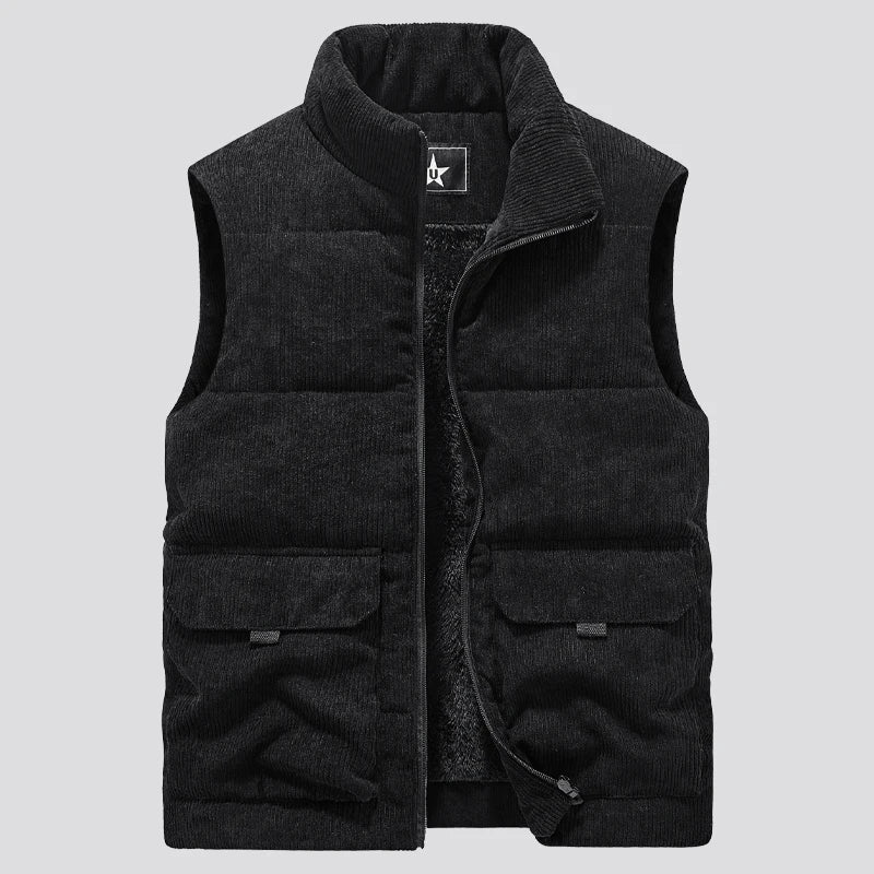 Heidi-Mode | Cordfluweel Bodywarmer - Warme Fleecefutter - Kleidungsstil für Alltag und Outdoor