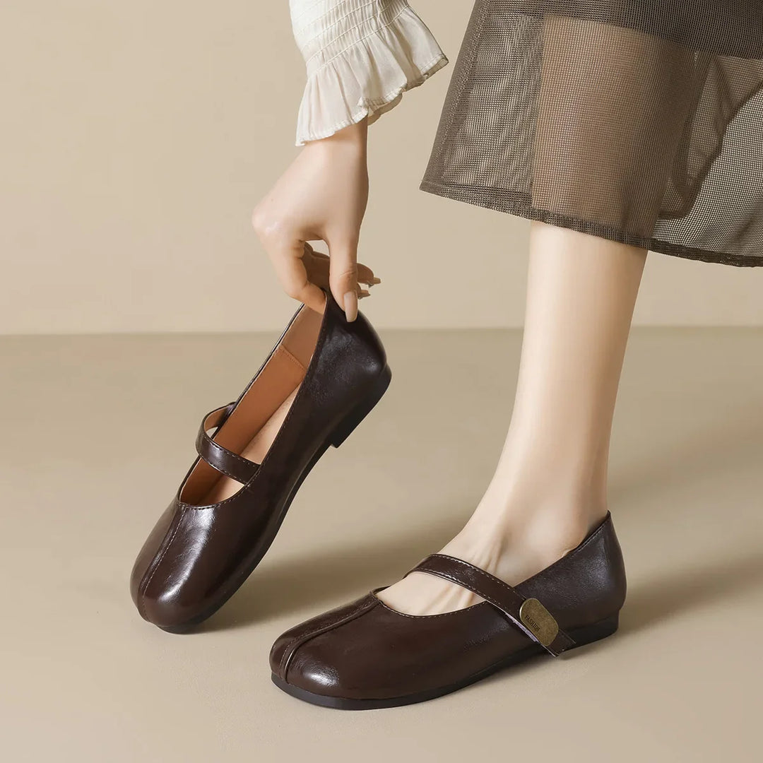 Heidi-Mode | Neue Frühling Damen Outdoor-Schuhe Runde Zehen Design Mary Jane Schuhe Damen Lässige Flache Schuhe Arbeit Bootsschuhe Große Größen