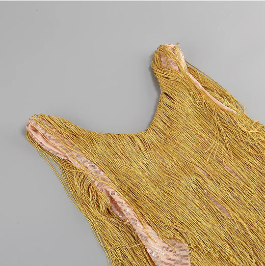 Sprudelnde Quasten Kleid