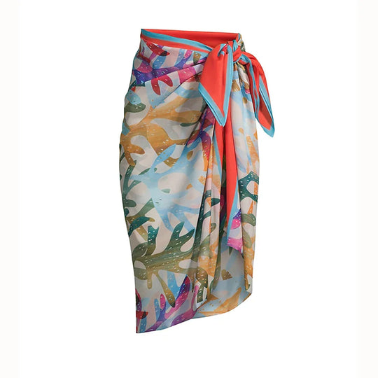 Heidi-Mode | Farbe Ocean Print Badeanzug Luxus Einteiler Mode Bikini und Cover-Up Sling Badebekleidung Sommer Strand Badeanzug Halter
