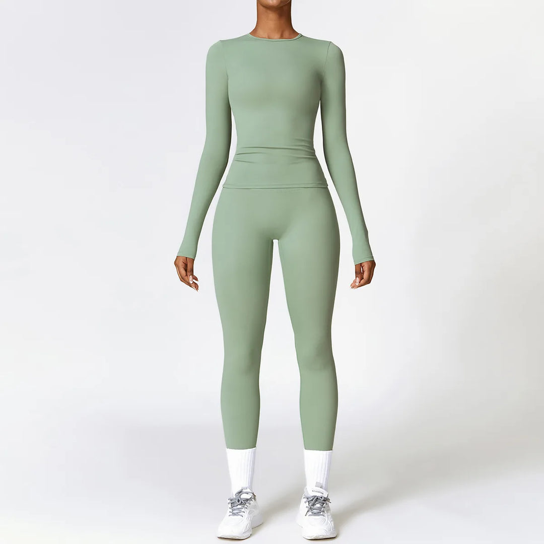 Heidi-Mode | Komplett Homewear Leggings und Top mit Langen Ärmeln