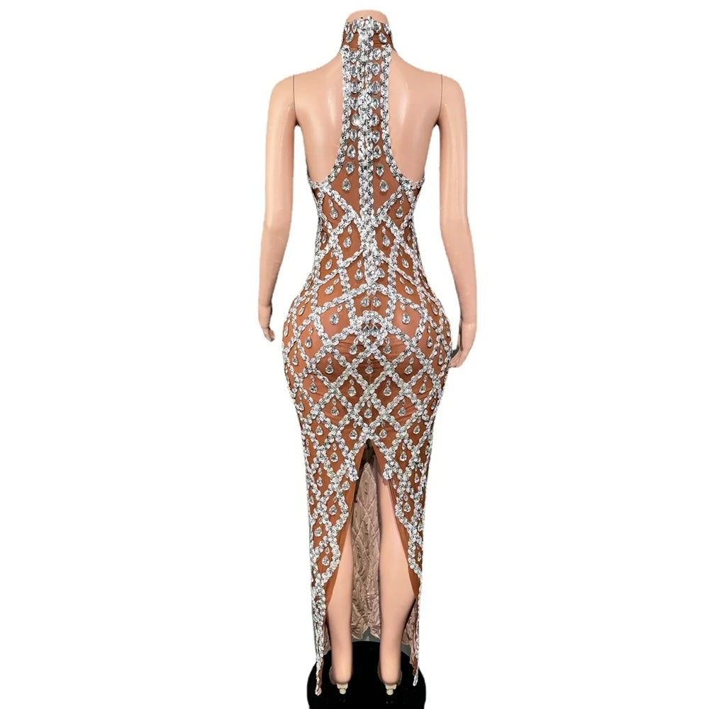 Heidi-Mode | Strass Netz Abend Ballkleid