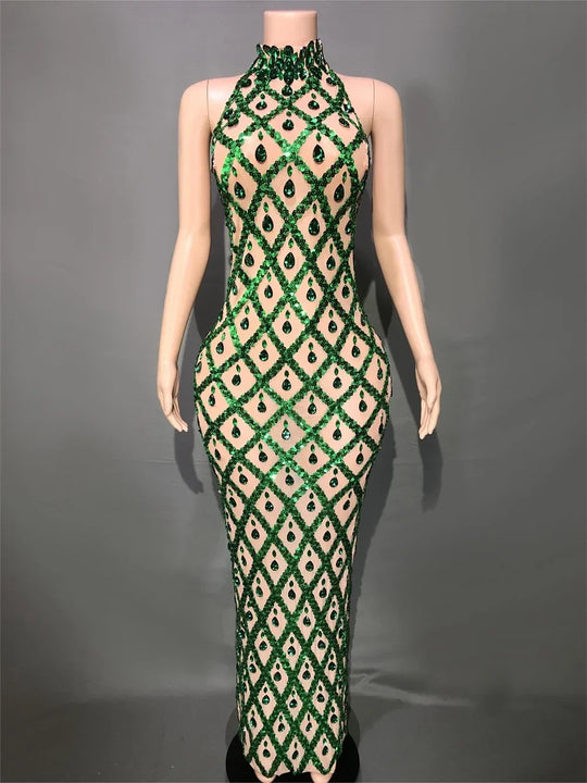 Heidi-Mode | Strass Netz Abend Ballkleid