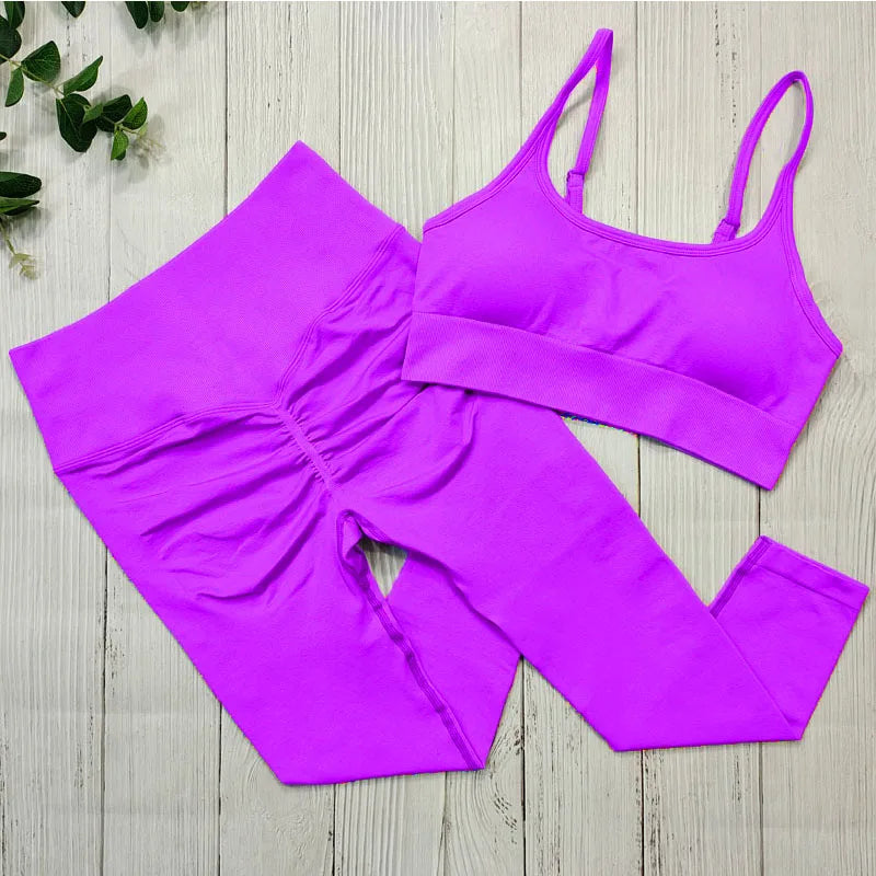 Heidi-Mode | Sportbekleidung Frauen Nahtlose Sportkleidung Fitness Set Yoga Set Trainingskleidung für Frauen Fitness Bekleidung Set Trainingsanzug Activewear