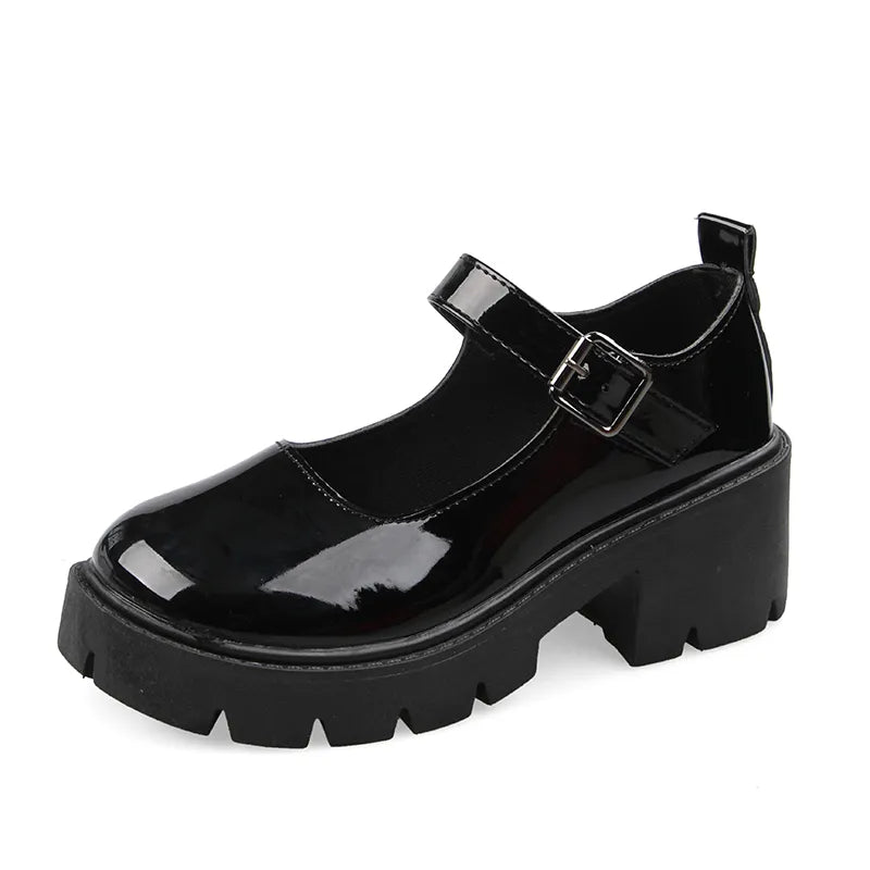 Heidi-Mode | Schuhe Frauen Schuhe Mary Janes Plattform Lolita Schuhe mit Absatz Pumps Frauen Japanischer Stil Vintage Mädchen High Heels Schuhe für Frauen