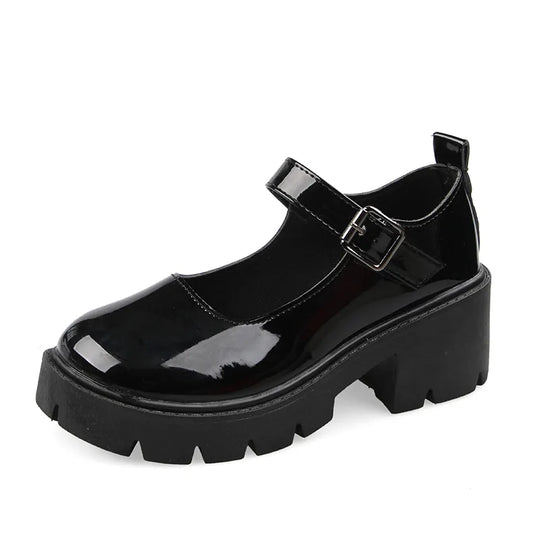 Heidi-Mode | Schuhe Frauen Schuhe Mary Janes Plattform Lolita Schuhe mit Absatz Pumps Frauen Japanischer Stil Vintage Mädchen High Heels Schuhe für Frauen