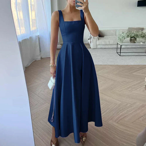 Heidi-Mode | Modernes Ärmelloses Maxikleid mit Hoher Taille für Frauen