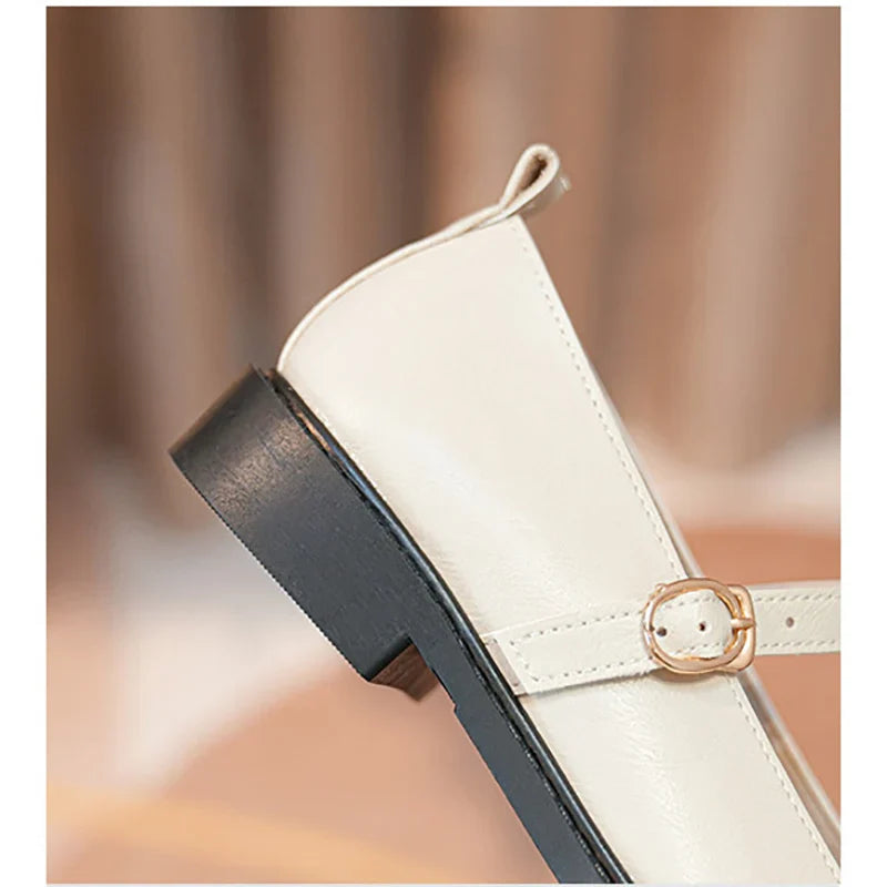 Heidi-Mode | Frühling und Herbst Damen Leder Schuhe Frauen Lässige Schuhe Mode Flache Loafers Britischer Stil Büro und Bankett