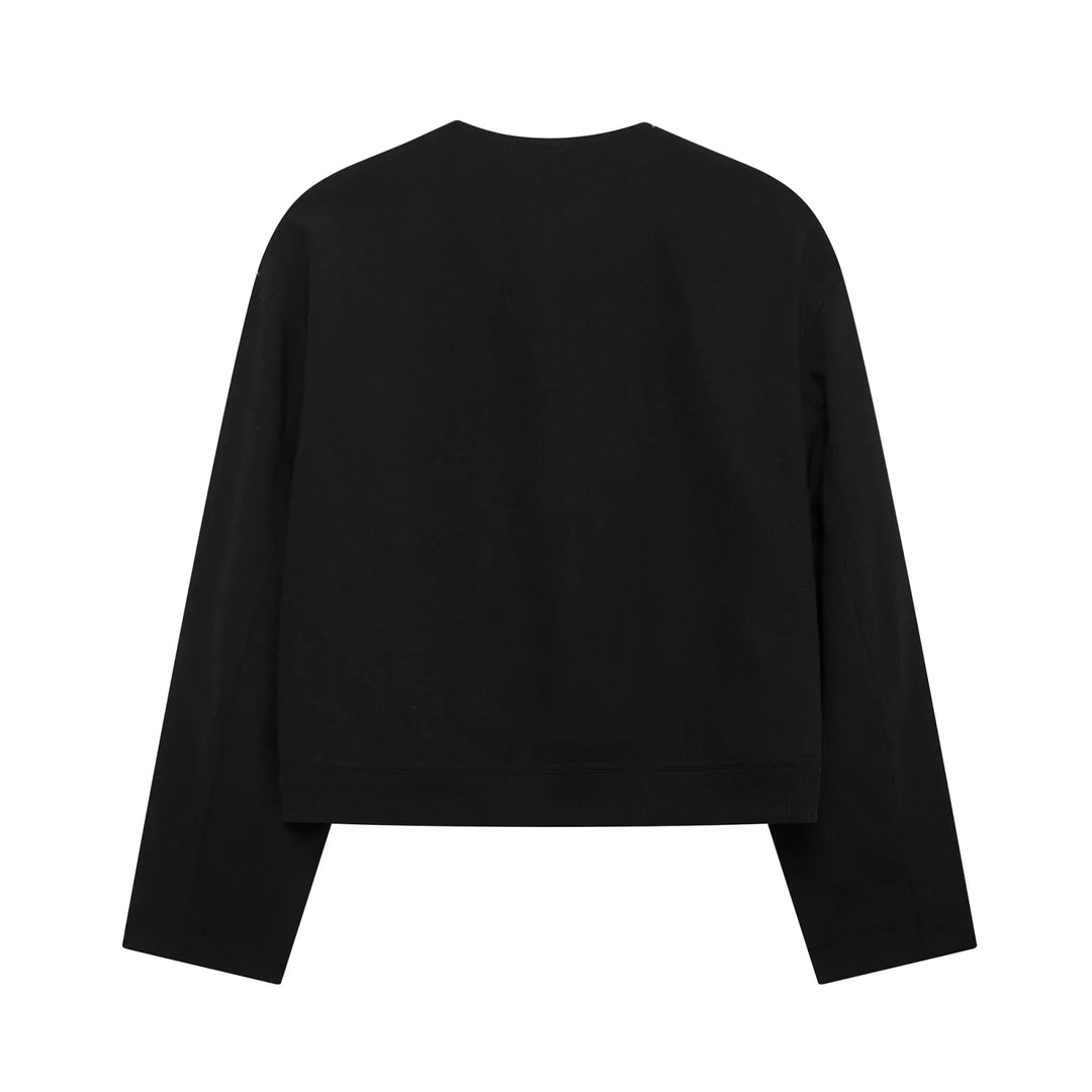 Heidi-Mode | Bomber Cropped Trend Schwarz
