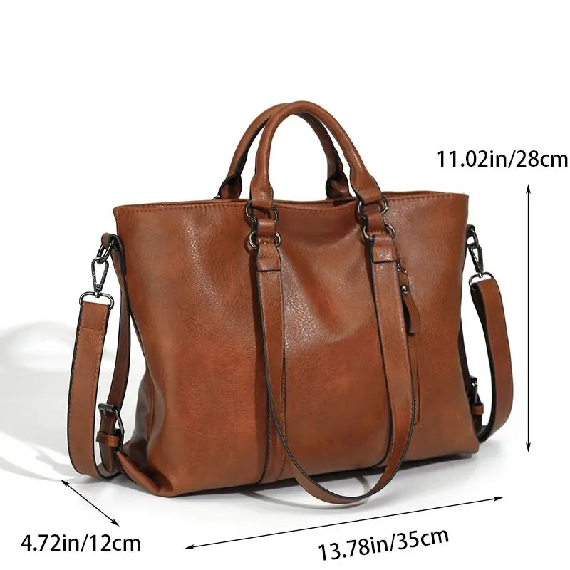 Heidi-Mode | Vintage Tote Tasche für Frauen Große Kapazität Handtasche Designer Handtasche Vintage Umhängetasche Marken Handtasche