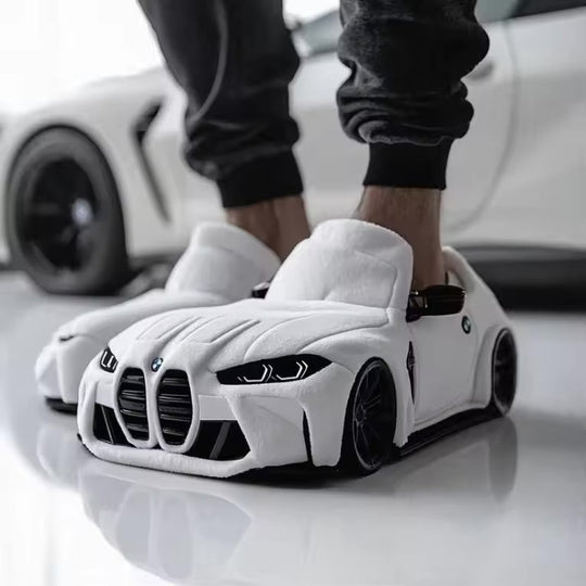Heidi-Mode | Auto Inspiriert Gestaltung Pantoffeln mit Rutschfester Sohle für Maximalen Komfort