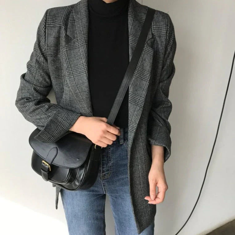 Heidi-Mode | Blazer Mit Karierter Jacke