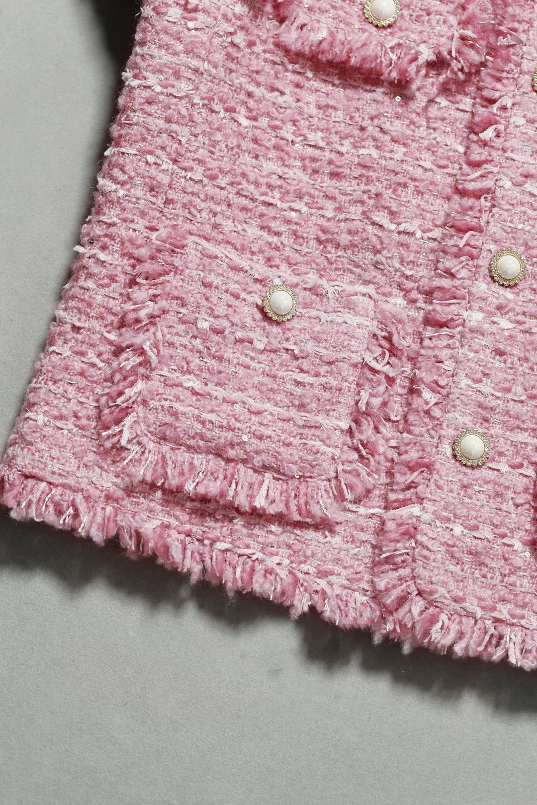 Heidi-Mode | Jacke Aus Größem Tweed Herbst/Winter Socialite Quastendesign