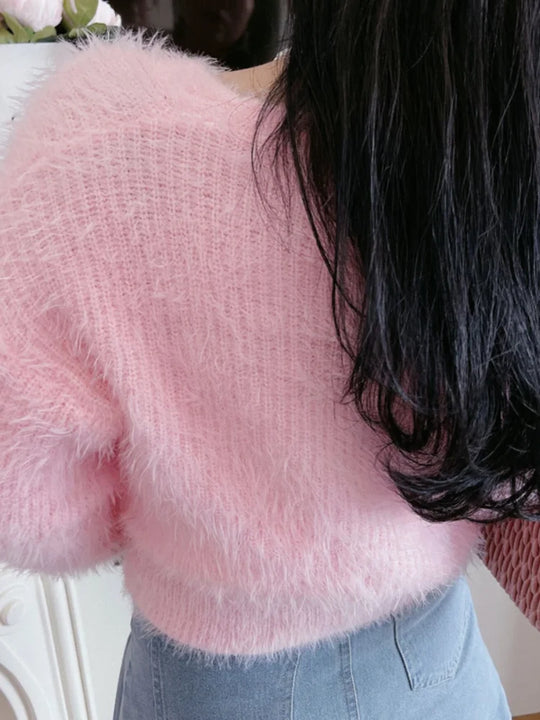 Heidi-Mode | Damen Strick-Cardigan In Grün Und Rosa