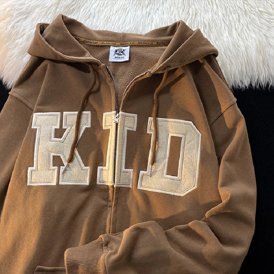 „KID“-Zip-Sweatshirt für Damen