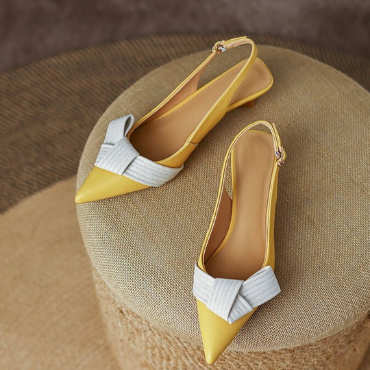Heidi-Mode | Slingback-Pumps mit spitzer Zehenkappe