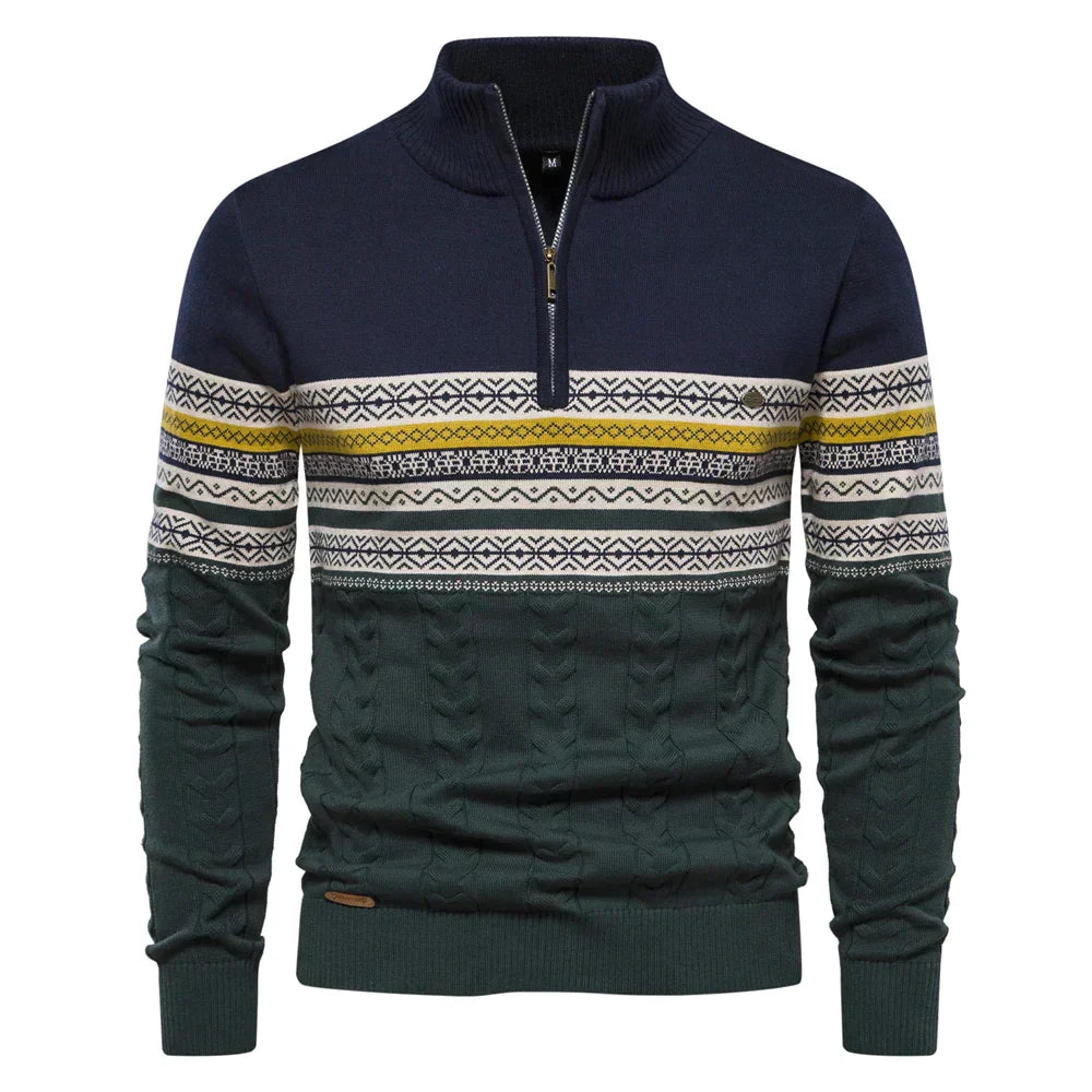 Hochwertiger Pullover mit Retro-Muster